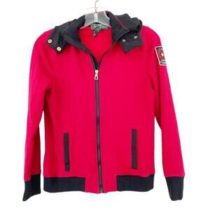 LRL Lauren Active Red Full Zip Hoodie Sz PXS